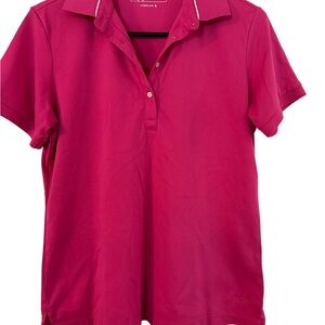 Pink golf polo